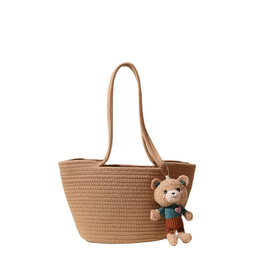 Boho Straw Shoulder Bag
