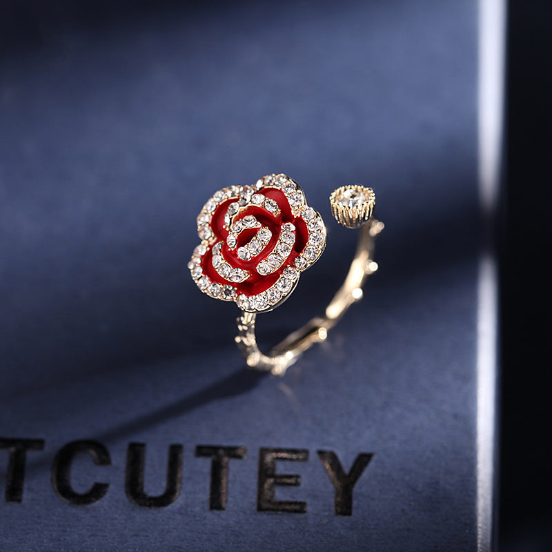 Retro Zircon Flower Ring