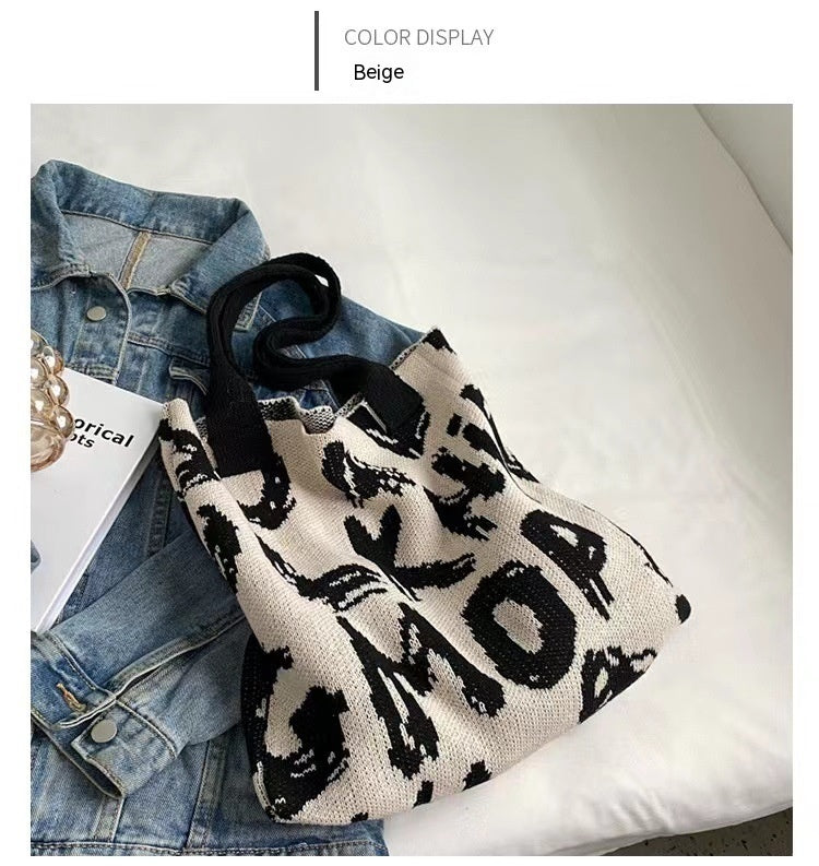 Knitted Woven Tote