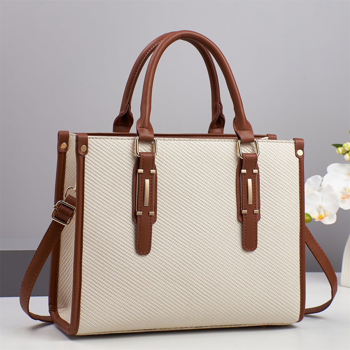 Saffiano Leather Tote Bag