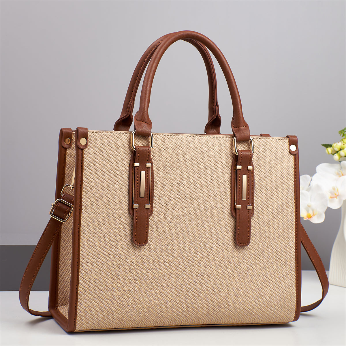 Saffiano Leather Tote Bag