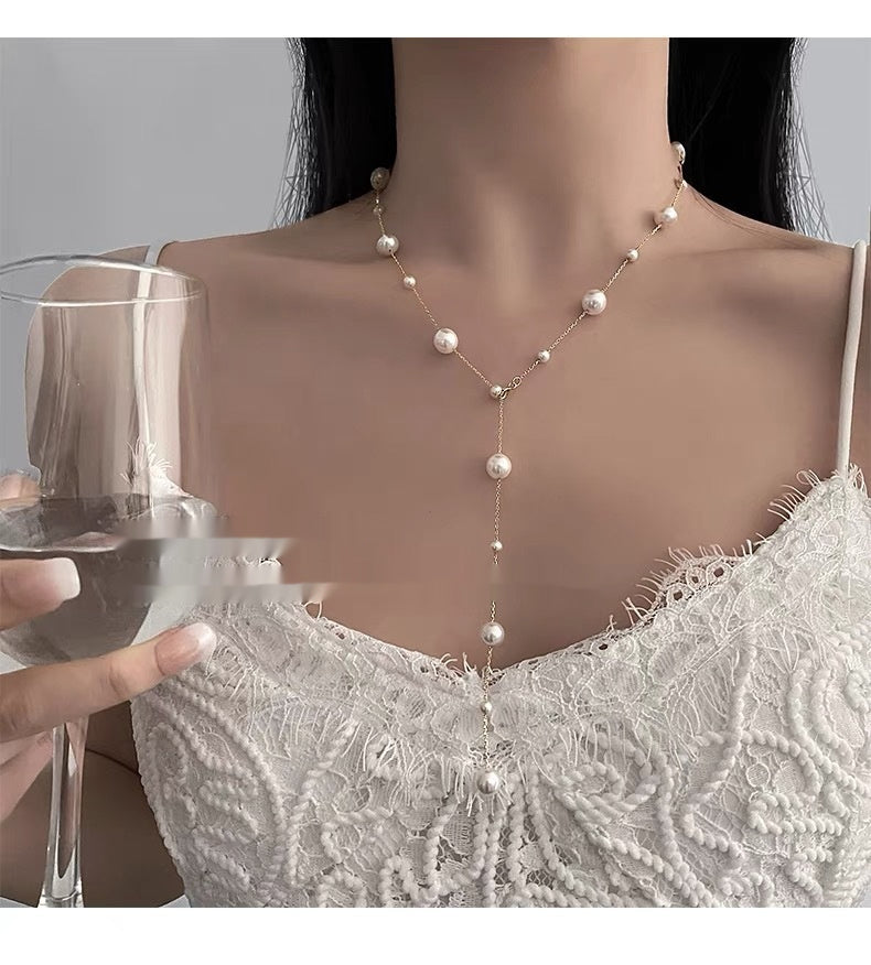 Starry Sky Pearl Clavicle Necklace
