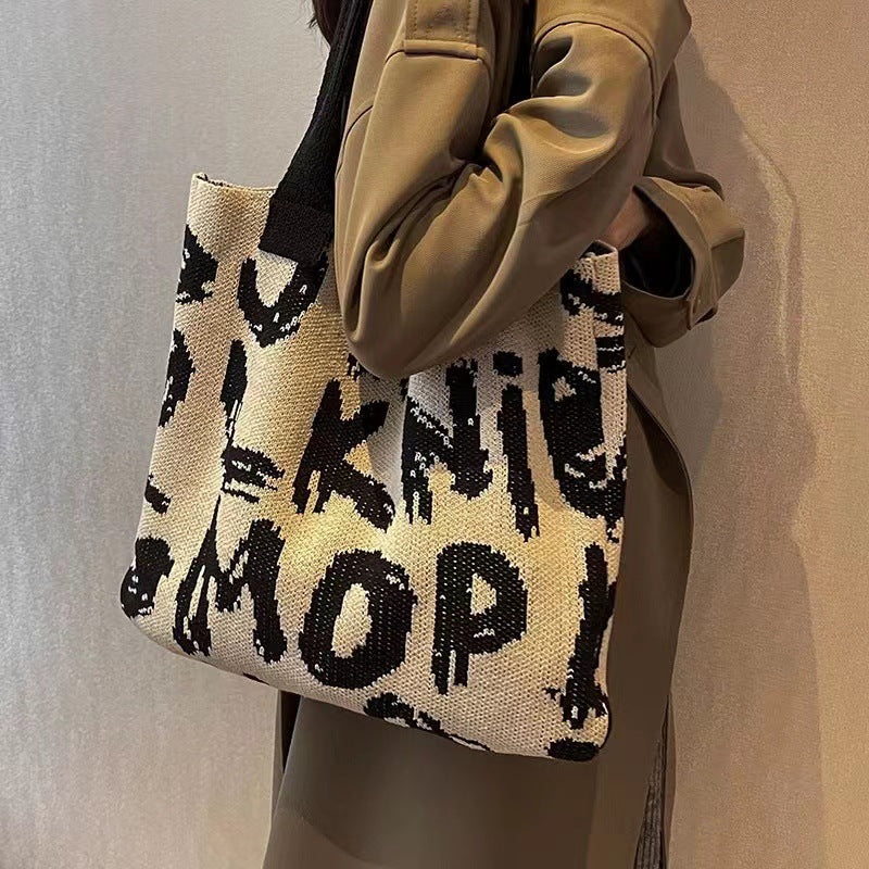 Knitted Woven Tote