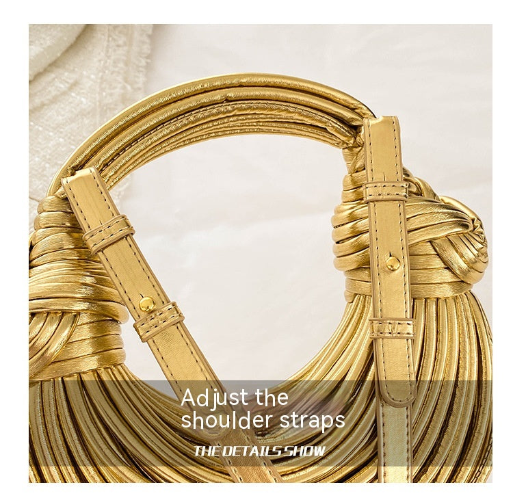 Metallic Chain Crossbody Bag