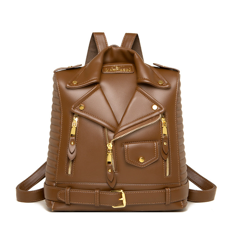 Structured Leather Backpack