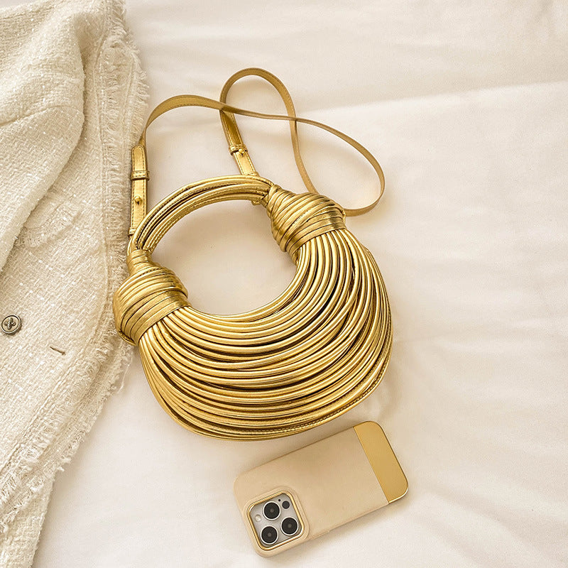 Metallic Chain Crossbody Bag