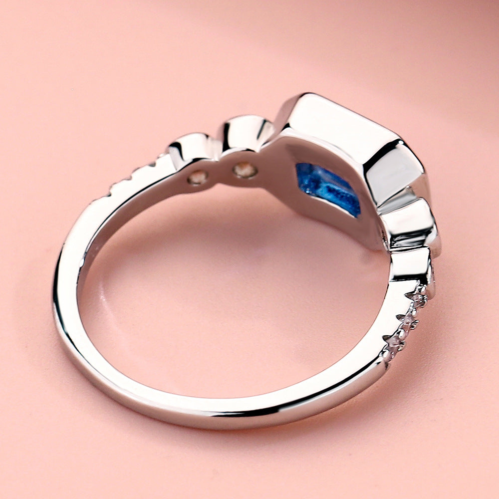 Octagon Geometric Copper Ring