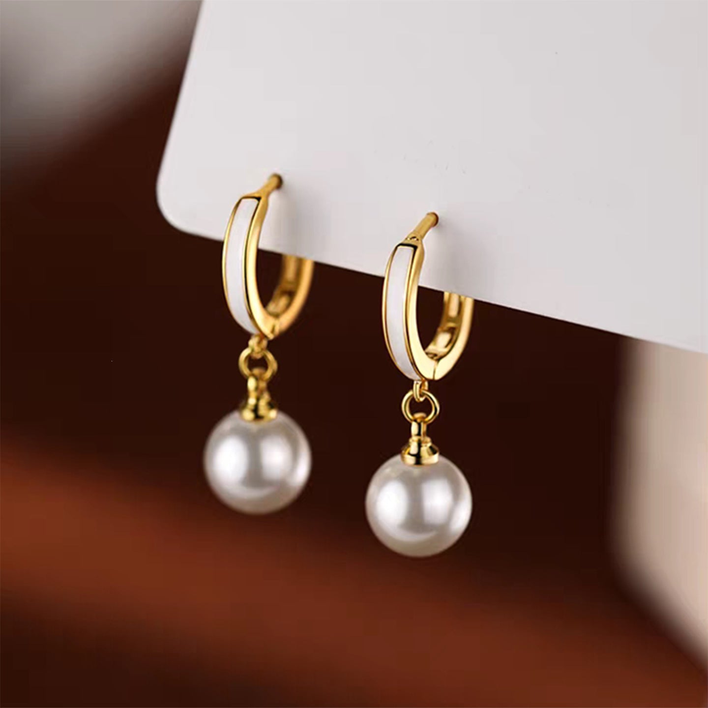 Gold-Plated Geometric Earrings