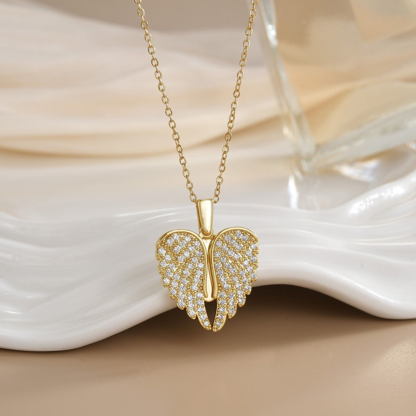 Wings & Heart Titanium Steel Necklace