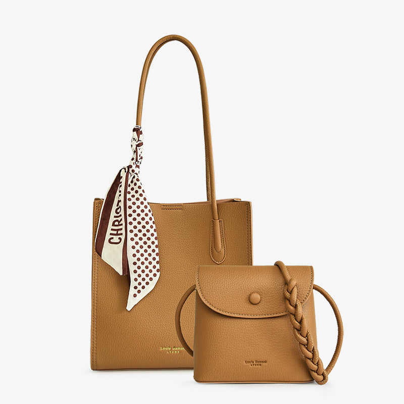 Leather Shoulder Bag Set