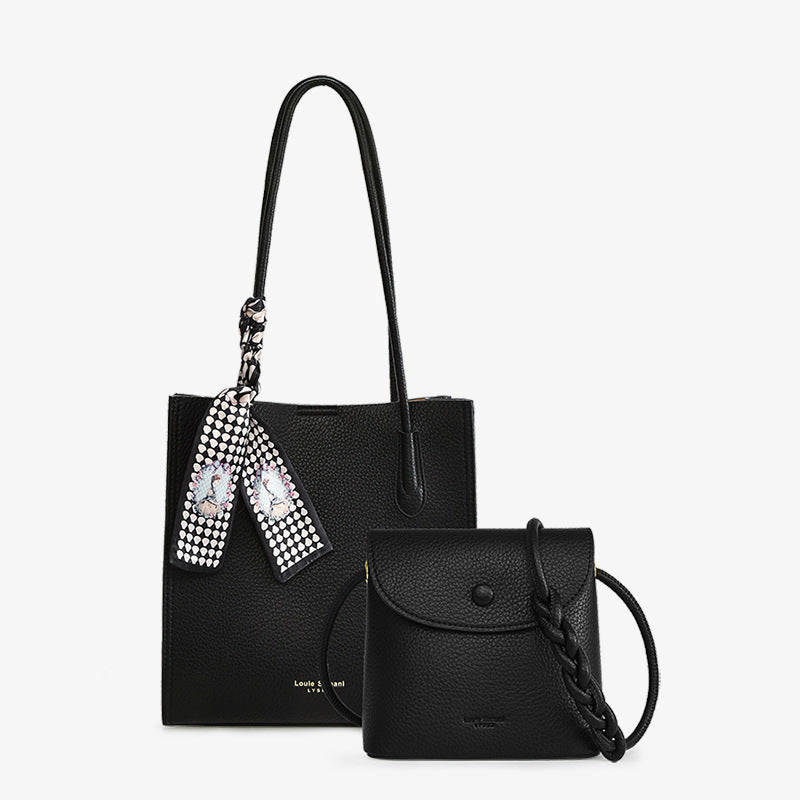 Leather Shoulder Bag Set