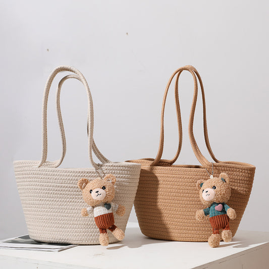 Boho Straw Shoulder Bag