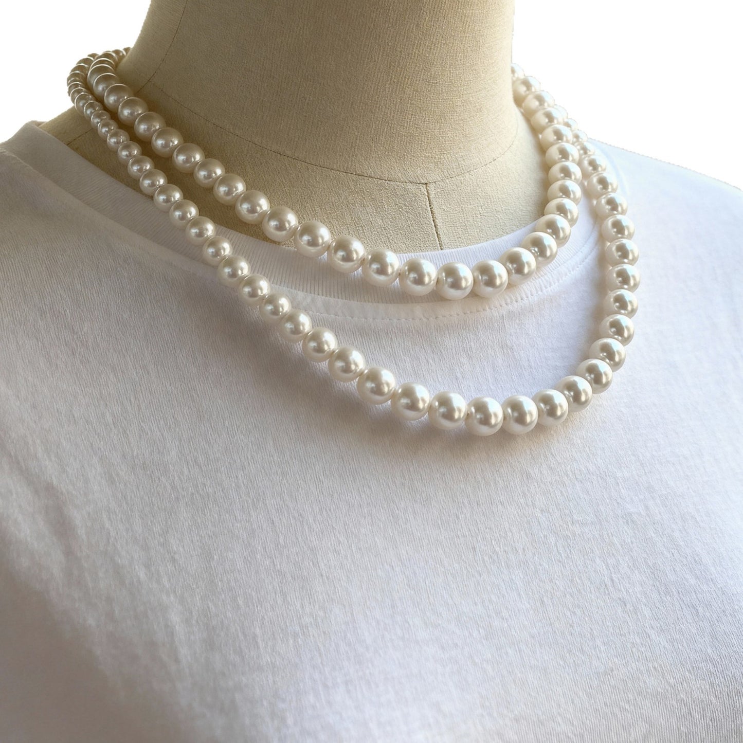 Baroque Pearl Platinum-Plated Necklace