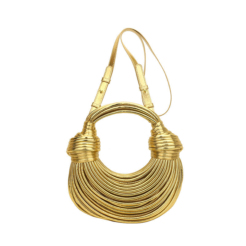Metallic Chain Crossbody Bag