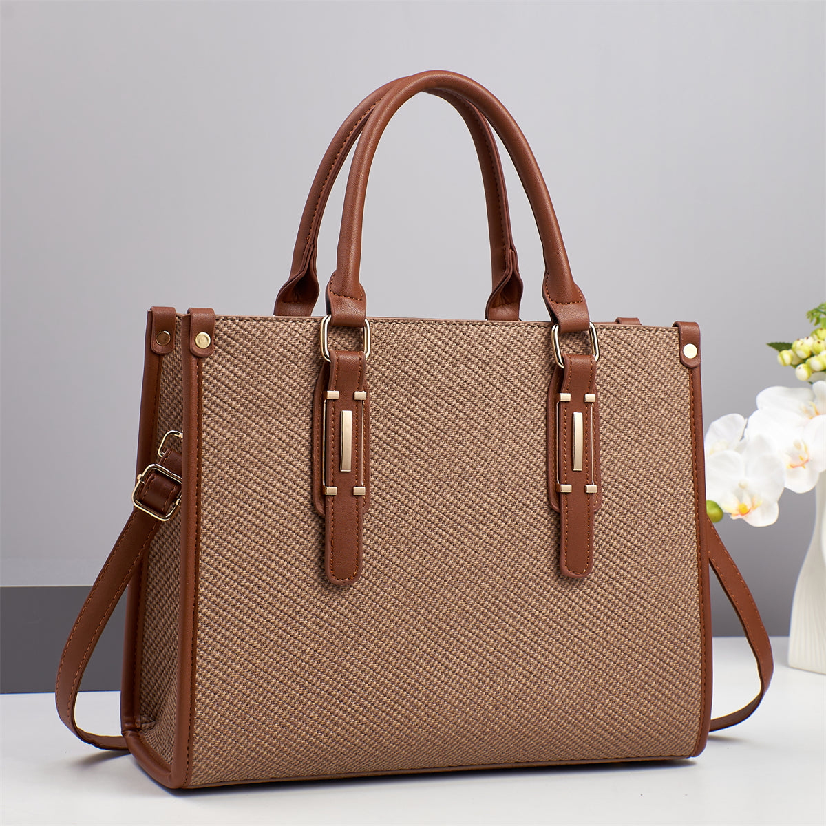 Saffiano Leather Tote Bag