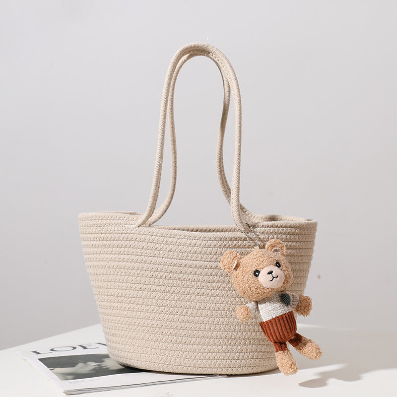 Boho Straw Shoulder Bag