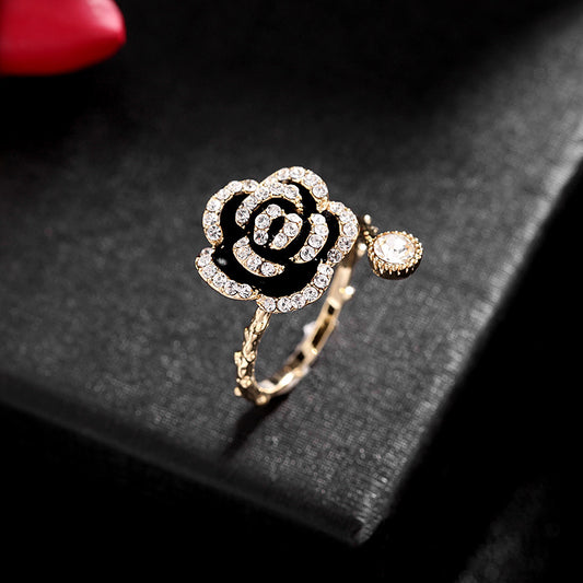 Retro Zircon Flower Ring