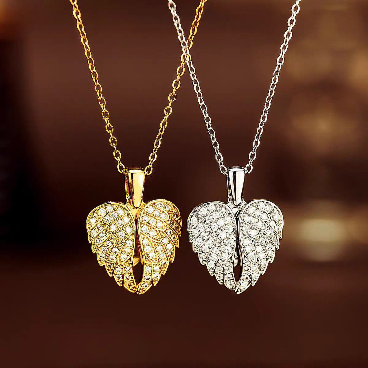 Wings & Heart Titanium Steel Necklace