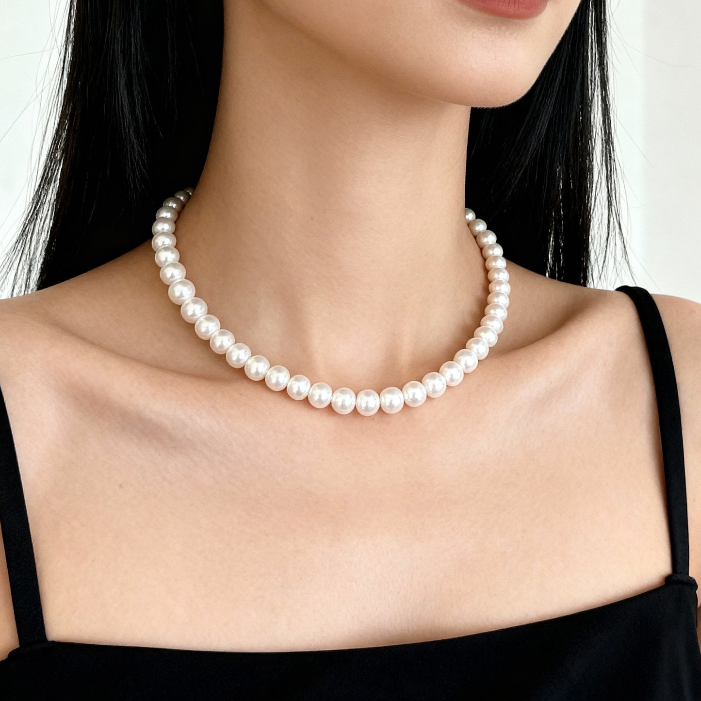 Baroque Pearl Platinum-Plated Necklace
