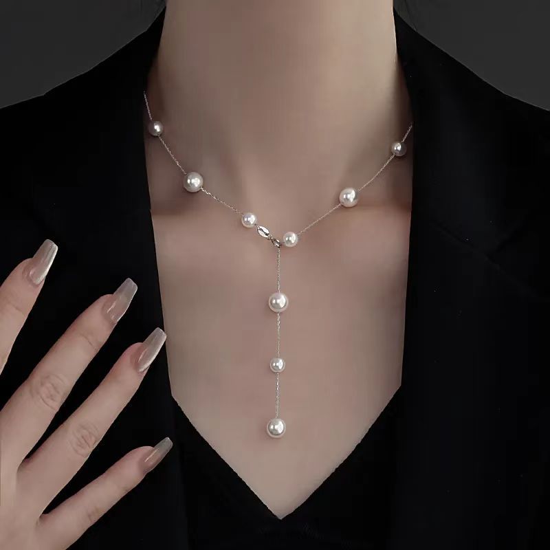 Starry Sky Pearl Clavicle Necklace