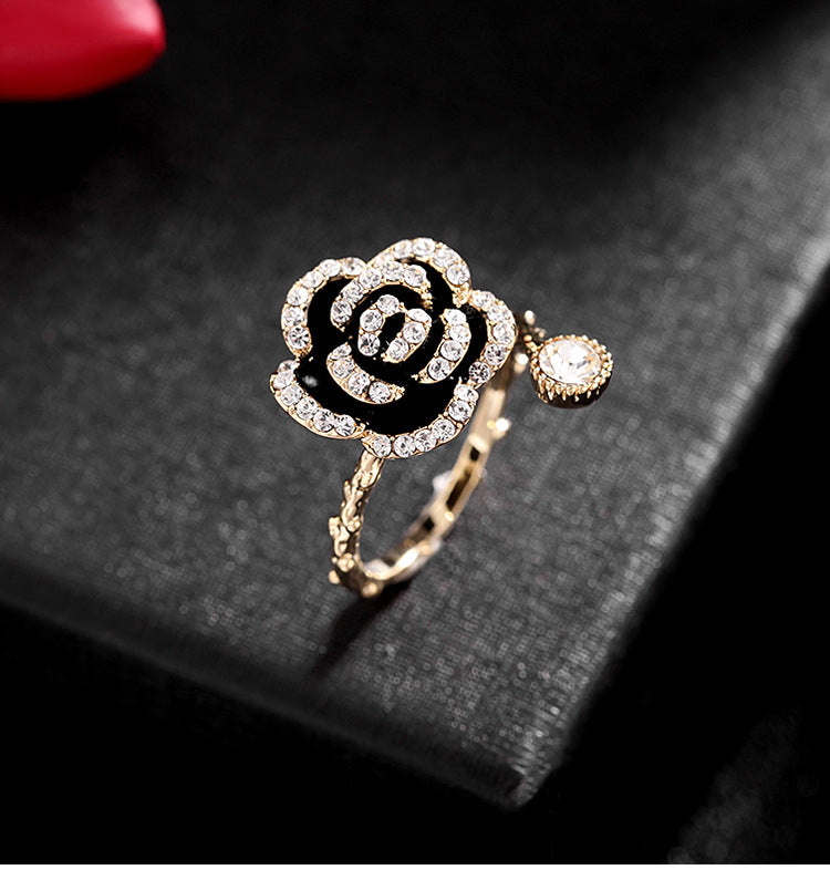 Retro Zircon Flower Ring