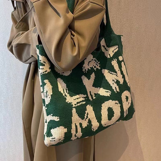 Knitted Woven Tote