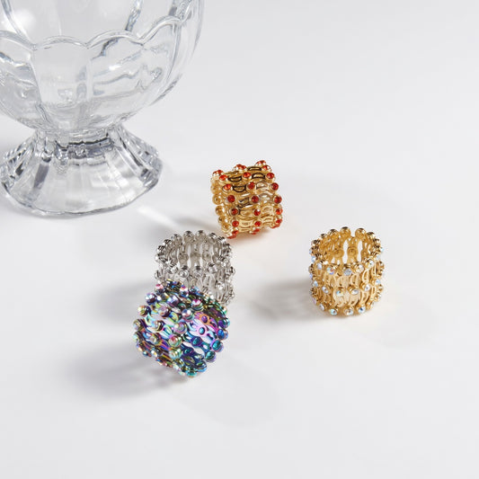 Adjustable Stretchy Ring - Rose Gold & Silver