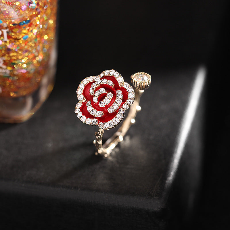 Retro Zircon Flower Ring