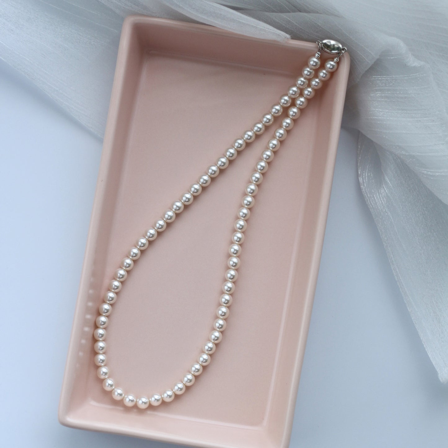 Baroque Pearl Platinum-Plated Necklace