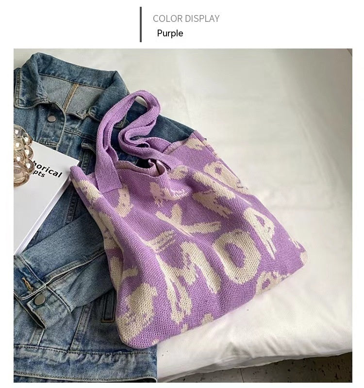 Knitted Woven Tote