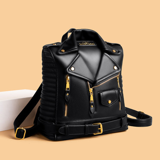 Structured Leather Backpack