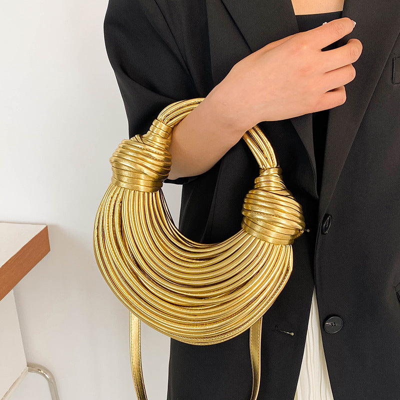 Metallic Chain Crossbody Bag