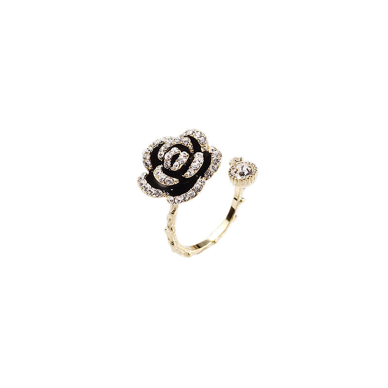 Retro Zircon Flower Ring