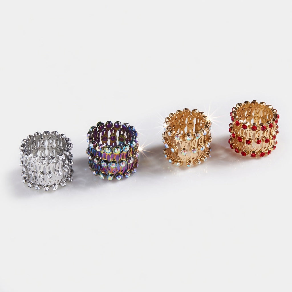 Adjustable Stretchy Ring - Rose Gold & Silver